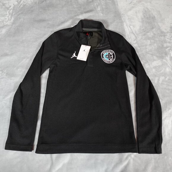 Archbishop McCarthy High School Mavericks Jordan 1/4 Zip Pullover Mens XS Black - Picture 1 of 9